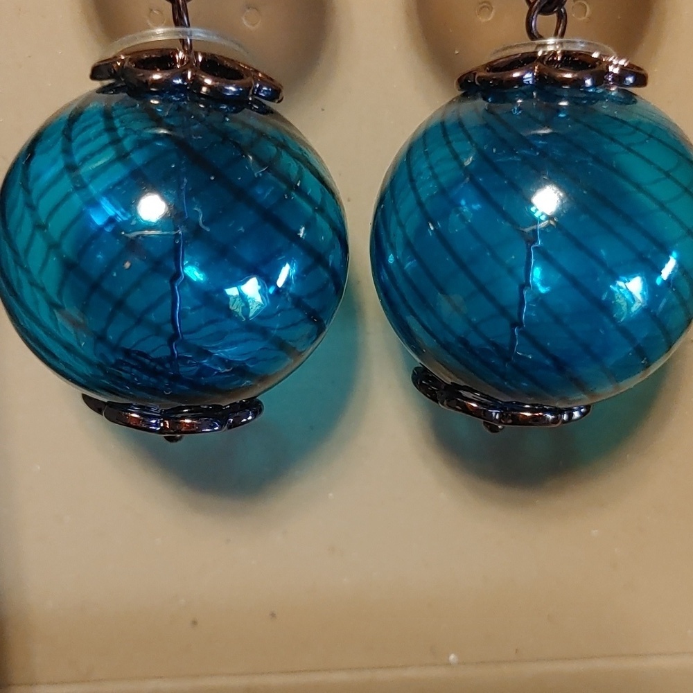 NEW in Box ZARA Glass Art Deco Earrings - Picture 3 of 8